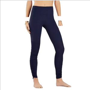 Fabletics Cashel Foldover PureLuxe Legging High-Waist Blaxk Ruched Sides Mesh S